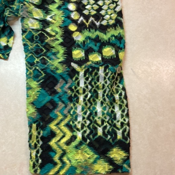 Ruby Rd V-Neck Button Down Art Deco Adjustable Sleeve Length Blouse EUC SZ 24W - Picture 9 of 12